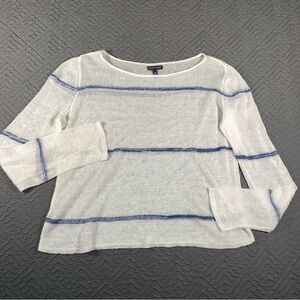 Eileen Fisher White Light Sweater Size M **small flaw see description